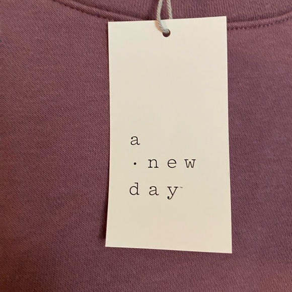A New Day Ruffle Sweatshirt, Mauve NWT, Small, XXL & 4X, ruffle sleeves & chest - Picture 4 of 6